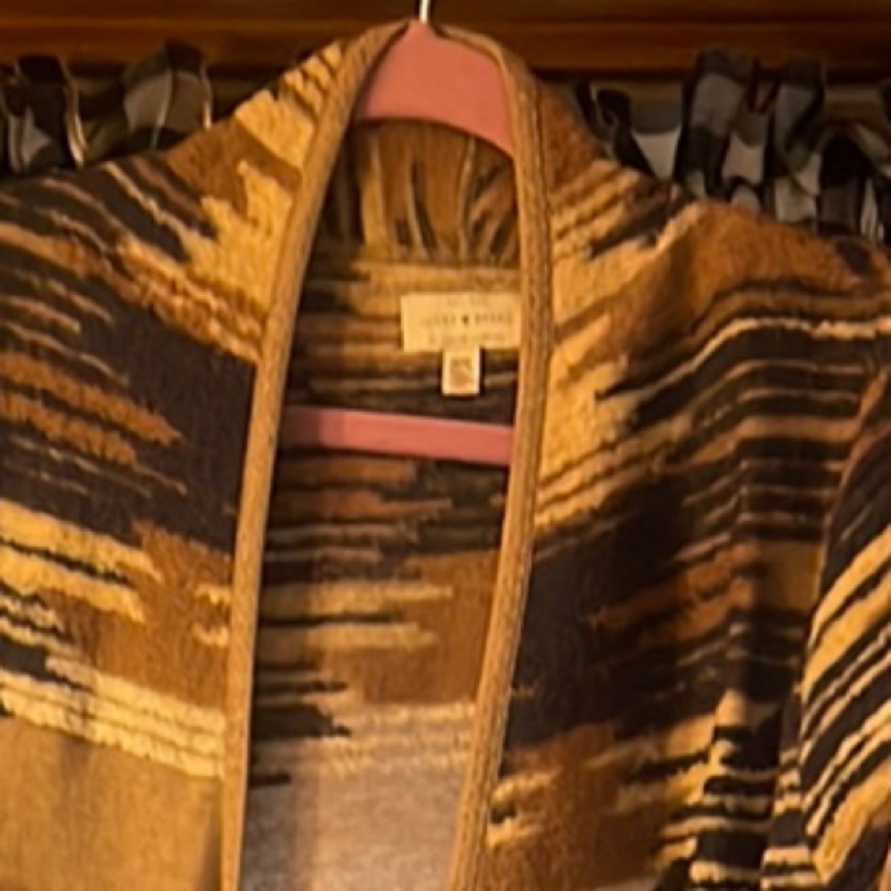 Tribal Print Fringe Cardigan